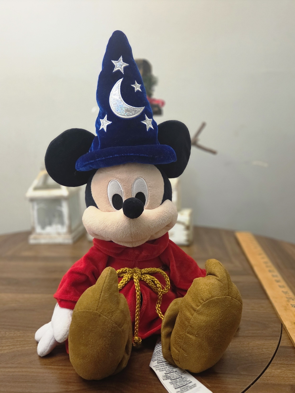 Disney Mickey Mouse Sorcerer Costume Plush - Blue Hat, Red Robe